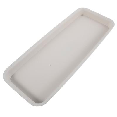 Bandeja Rectangular para Maceta 19x8 Pulgadas Resina Blanca Plato para Maceta de Flores Interior Exterior Jardín Colector de Agua para Plantas