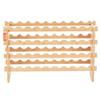 36 Bottle Stackable Modular Wine Rack Bamboo Wood Display Shelf 4-Tier