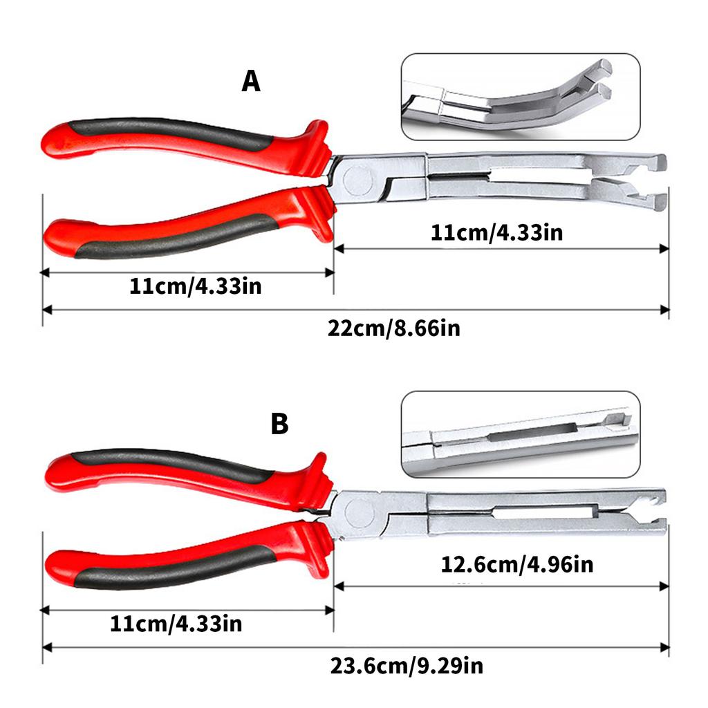 9Inch Glow Plug Removal Tool Straight / Angled Jaw Pliers Glow Plug Connector Puller Pliers for Car Engine Repair Tool