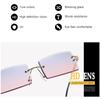 Rimless Sunglasses Ocean Film Progressive Film Sunglasses Metal Square Fashion Sunglasses Women's Sunglasses