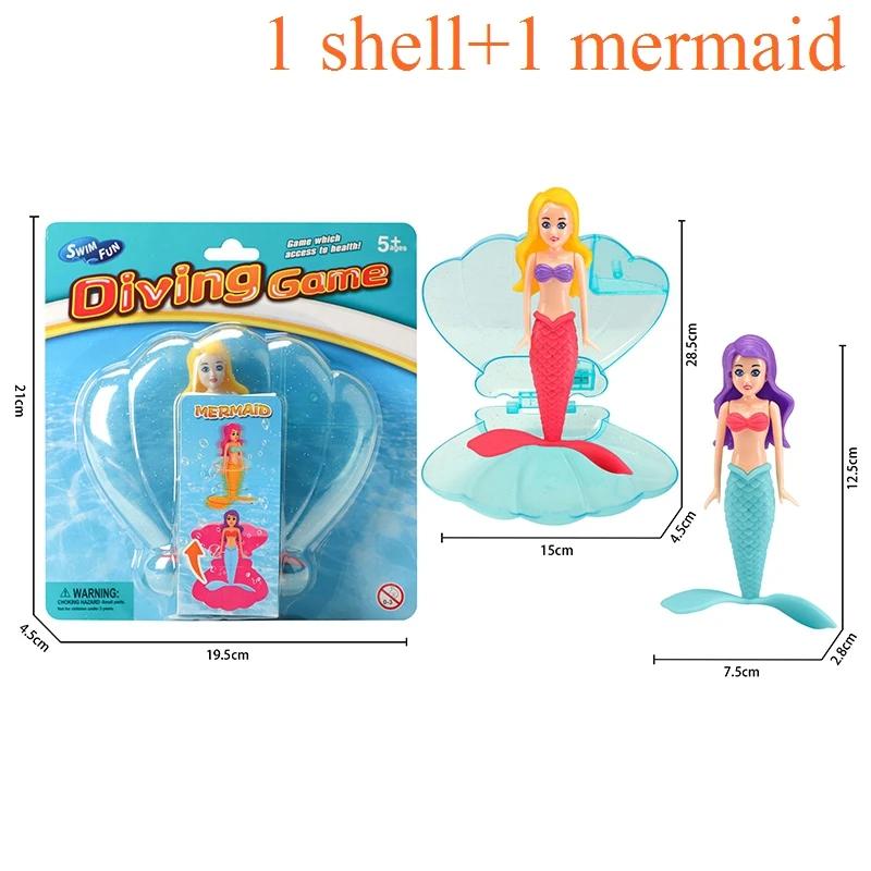 Meerjungfrauen Tauchspielzeug Transparente Muschel Badespielzeug Bunte Meerjungfrauen Poolspielzeug Schwimmbadspiel für Kleinkinder Jungen Mädchen Teenager Erwachsene