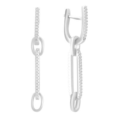 Silver Earrings with Cubic Zirkonia (2191827)