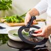 GREENPAN Click Chef Exclusive Glass Lid 20cm Single Item Removable Handle IH Gas Compatible No Harmful Substances PFAS Free Easy To Clean [Click Chef]