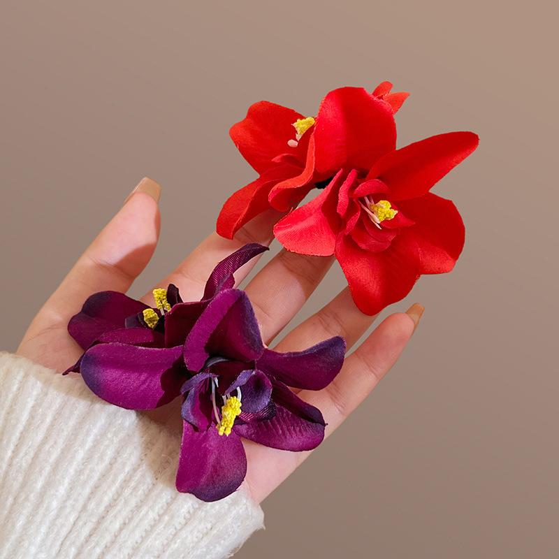 Bohemia Flowers Hair Side Clips Bridal Flowers Hairpin For Women Girls  Sweet Hair Clips Beach Holiday Hair Accessories