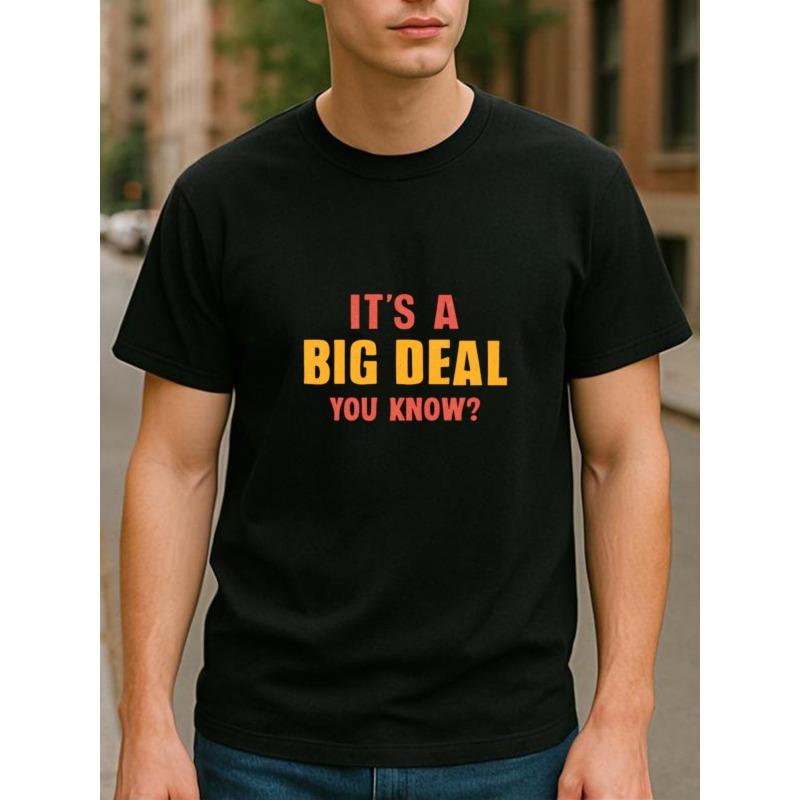 

European Size Men S Short-Sleeved Round-Neck T-Shirt | Letter Slogan Print, Suitable for Outdoor Sports and Weekend Casual Wear, Medium Stretch Fabric 4XL чорний