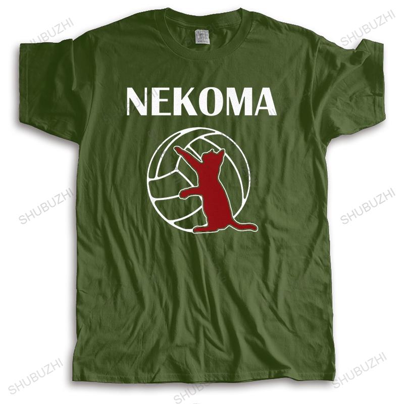 Male Unisexga Haikyuu Tshirt Short Sleeve Oneck Cotton Tshirt Printed Nekoma Volleyball Tee Shirt Japanese Animation Apparel Gift