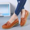 Women Flats Ballet Shoes Ballerina Ladies Casual Shoes Leather Breathable Moccasins Women’s Boat White Flats Shoes Women