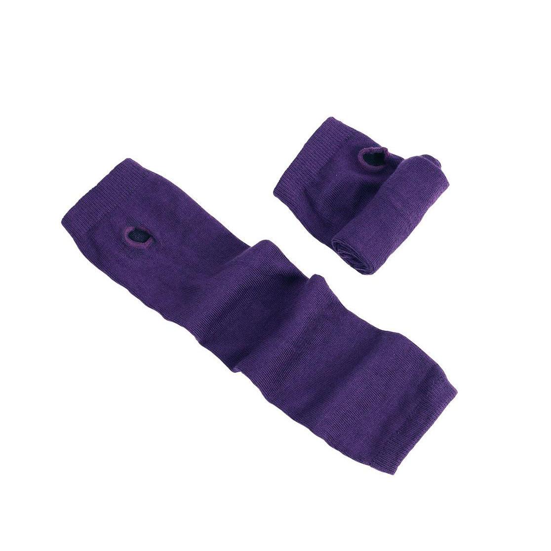 

Длинные теплые перчатки без пальцев в стиле панк, готический рок фиолетовый