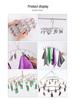 Stainless Steel Portable Folding Clothes Hanger with Multiple Clips for Socks & Drying