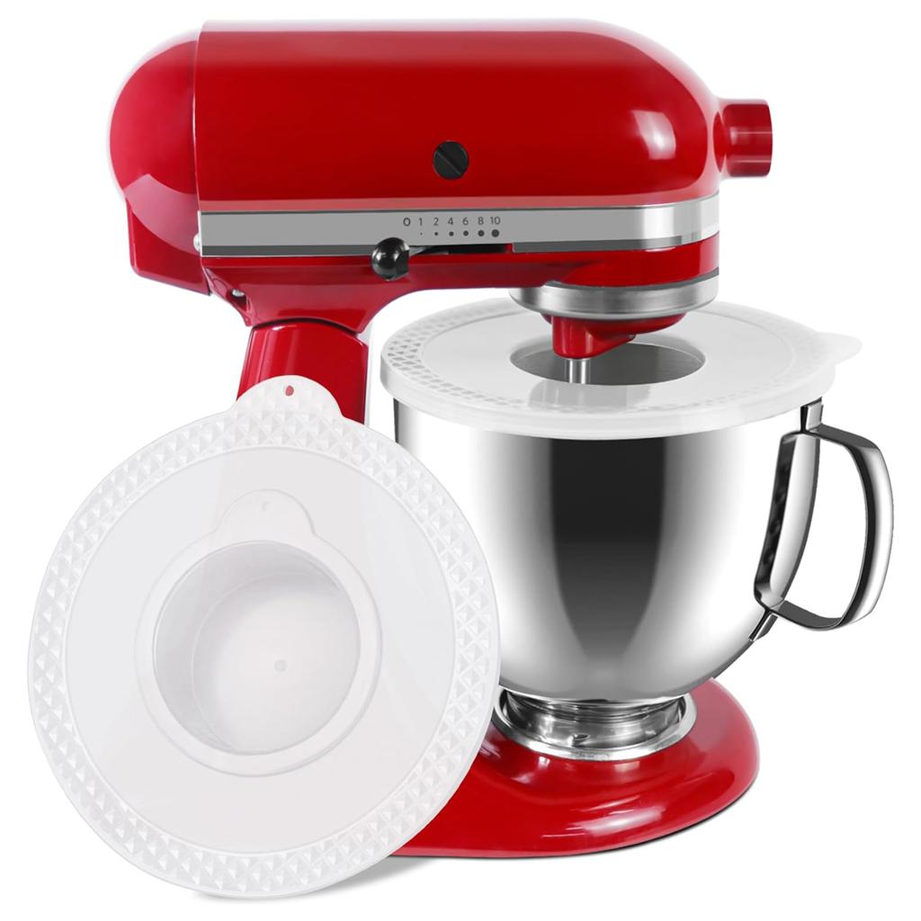 Stand Mixer Bowl Lid Accessory Mixer Bowl Cover Kitchen Baking Tool Plastic Texture Suitable for 4.5QT And 5QT Mixers