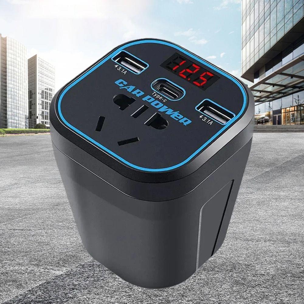 Universal Car Power Converter Multifunctional Auto Charger Socket Part Vehicle Mounted Inverter  PC