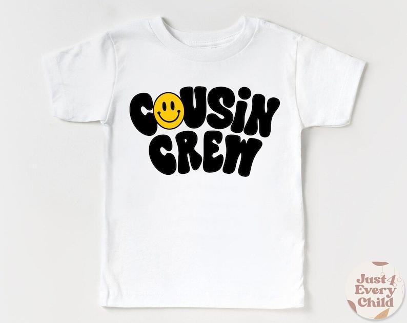 Boho Cousin Crew Shirt, Cousin Crew Toddler Shirt, Cute Cousin Natural Toddler Tee, Cousin Crew Smiley Face Kids T-Shirt, Kid Tee 130