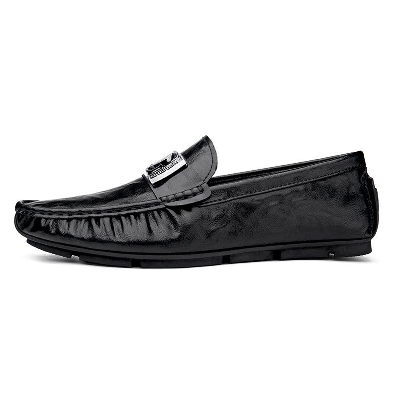 Męskie buty moda skórzana czapka buty miękka podeszwa buty do jazdy na jednym pedale męskie casualowe skórzane buty klasyczne mokasyny