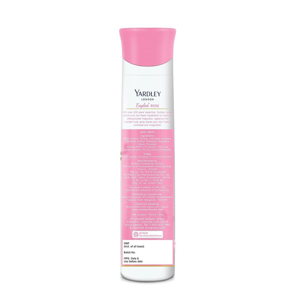 Yardley London Osvěžující tělový sprej deodorant Anglická růže pro ženy