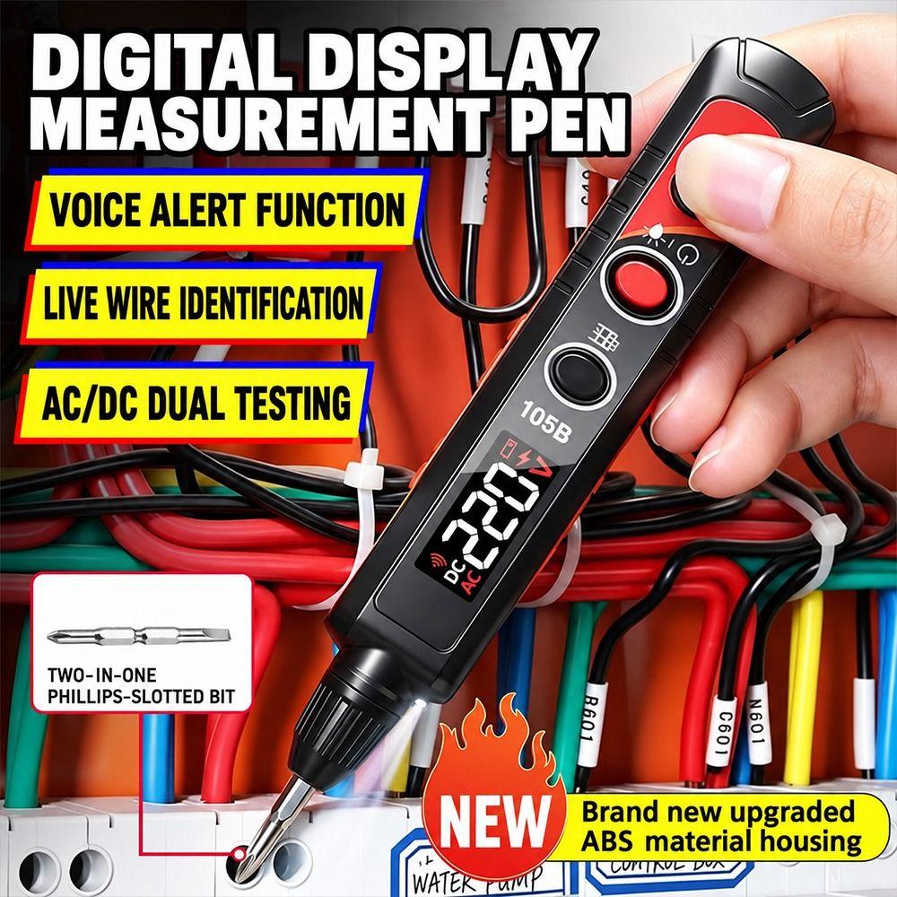 Non Contact Voltage Tester Pen LED Digital Display Electrician Tester  Home Electrical Testing