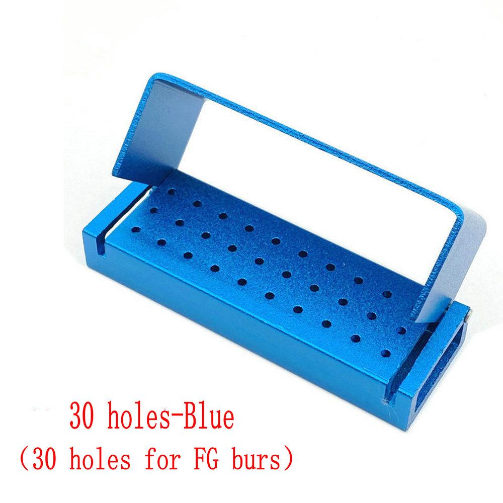 15/30 holes Dental Diamond Burs Holder Block Disinfection Box Autoclave ALUMINIUM Bur Holder Dentist Tools