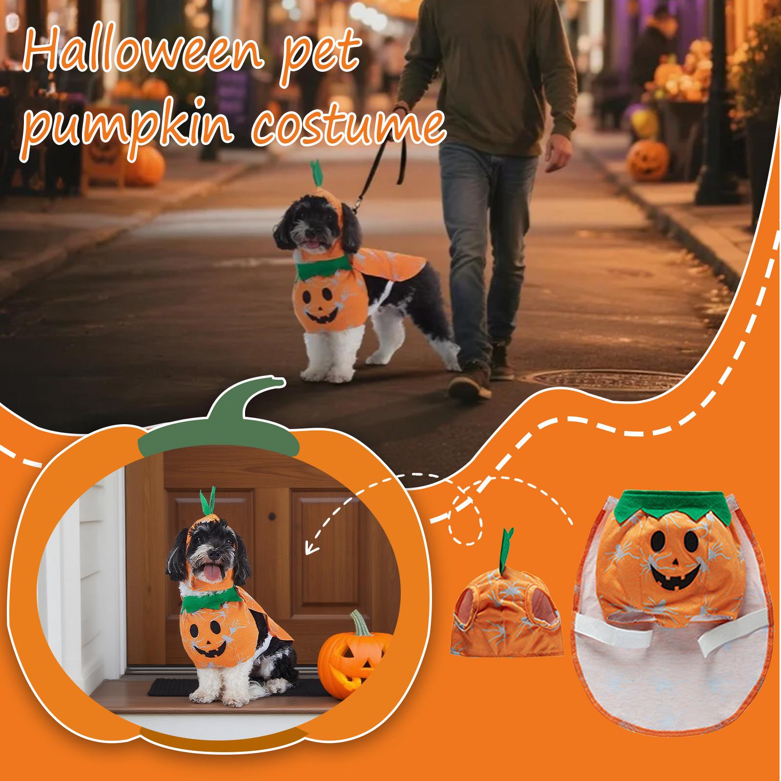 

Funny Dog Clothes, Pet Outfit, Halloween Costume With Hat And Cape, Size S-XL S шафрановый