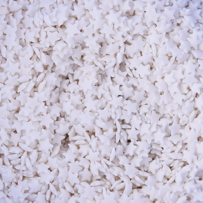 Posypka Cukrowa Gwiazdki Białe 1Kg Konfetti