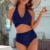 Neuer Europäischer Schöner Damen Bauch Badeanzug Moderater Bikini Anzug Mit Hoher Taille Niedlicher Neck Badeanzug