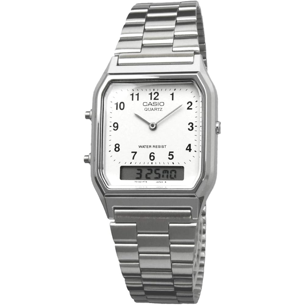 [Casio] CASIO Analog and Digital Quartz Men's Watch AQ-230A-7B Silver Overseas Model [Parallel Im...