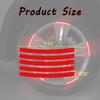 12Pcs/set Car Wheel Stripe Reflective Stickers Night Reflectors Adhesive Safety Decoration Waterproof Tapes For Bicycles Helmet
