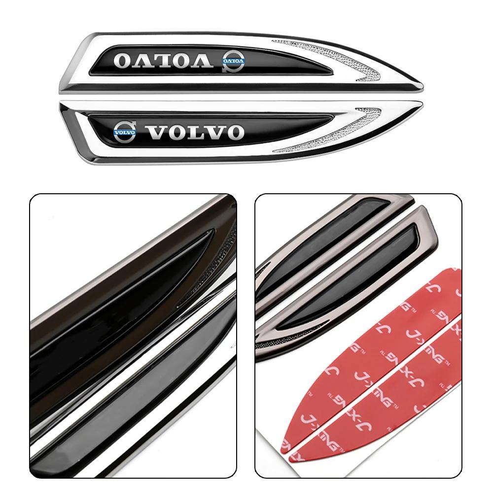2 pezzi forma lama metallica 3D Parafango Laterale Bagagliaio Auto Emblema Emblema Adesivo Per volvo Rdesign XC60 XC90 V40 V50 V60 S40 S60 S80 XC40 AWD