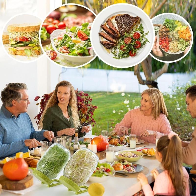 Seedling Germination Cover With Support Stand For Mason Jar Fast Sprouting Lightweight For Indoor Hydroponic Gardening