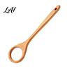 Home Baking Accessory 12 Inch Wooden Danish Dough Whisk Long Handle Sourdough Whisk with Hollow Ring Non Slip Natural Wood Beater Mixer Bread