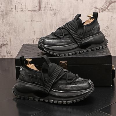 Casual Sneaker Loafers Sicherheitsschuhe mit runder Spitze Freizeitschuhe Plateau Sportschuhe Skateboardsport und Freizeit Herren Herbst Sneakers