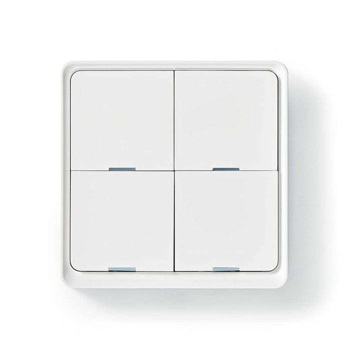 Smart Wall Switch - NEDIS - Zigbee 3.0 - 4 Buttons - 12 Months Battery Life - Wireless