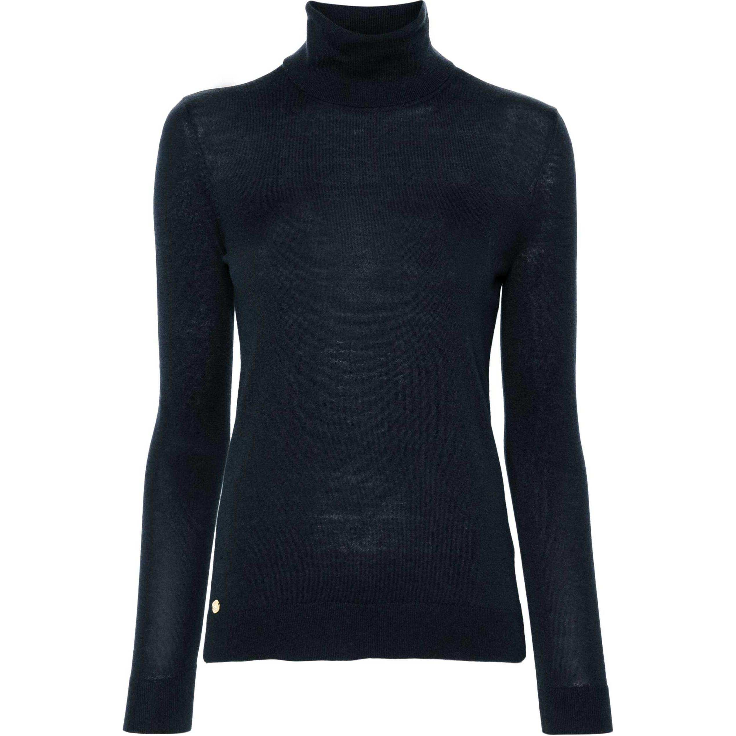 

Polo Ralph Lauren SS24 Вязаный свитер с высоким воротником и рифлеными манжетами с длинным рукавом Женский свитер Темно-синий 200940470-002 XXL