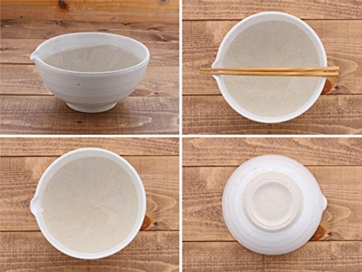Tableware East Mortar and Porcelain Katakuchi White Bowl, 6-inch, Mortar, Karatsu, 19.7cm