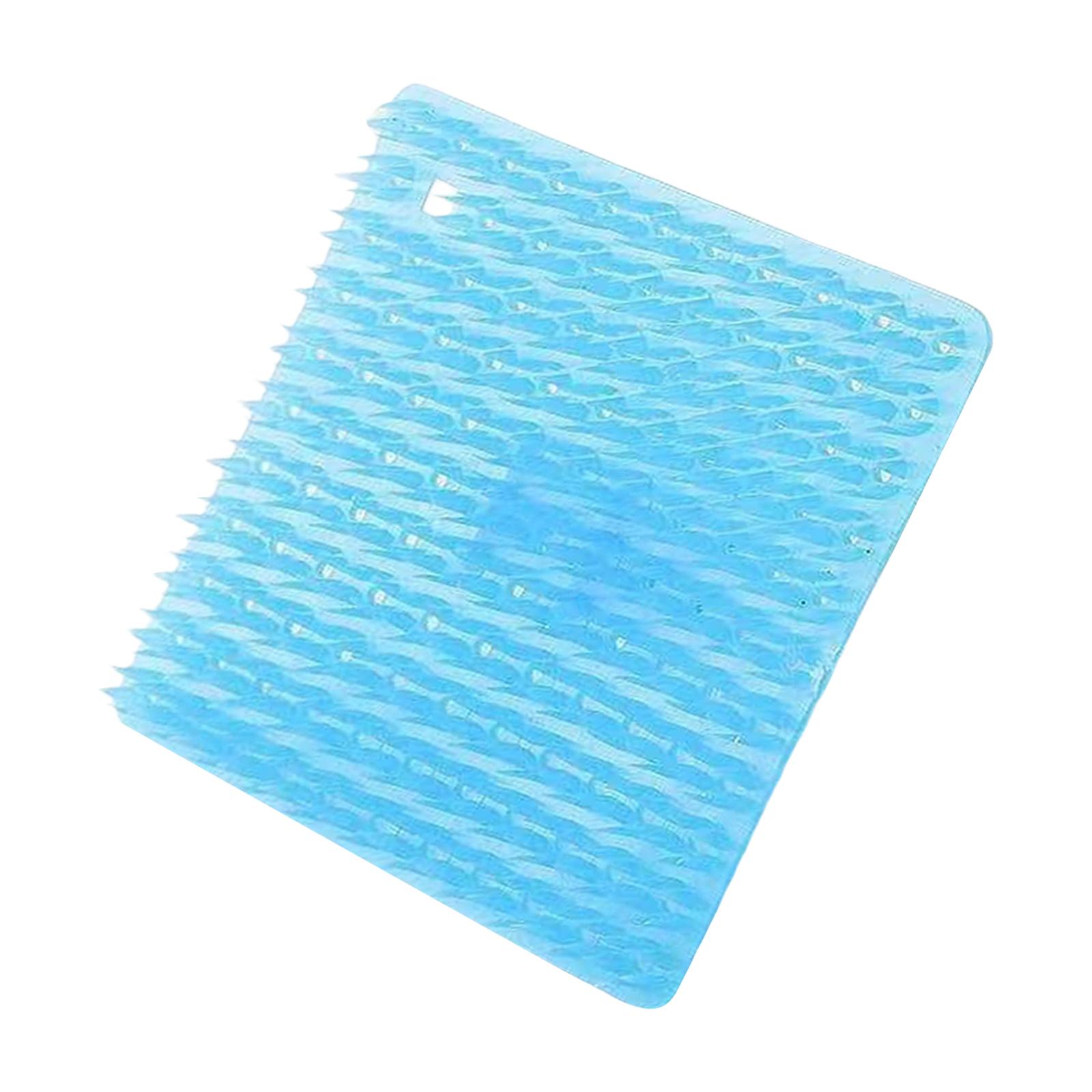 Multipurpose Kitchen Vegetable Fruit Cleaning Brush Flexible Silicone Scrubber for Food Preparation Washing One Size синий