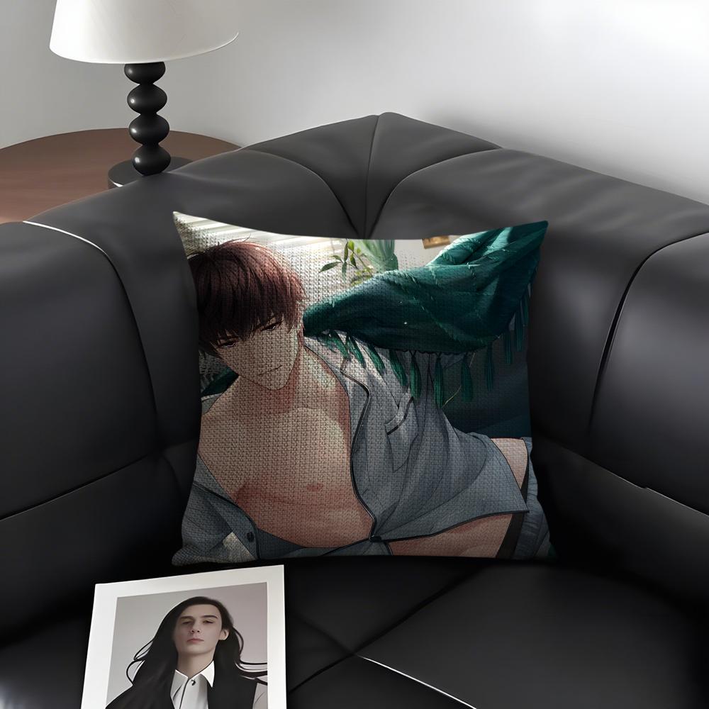 Mr Love Queen'S Choice Lucien Cushion Cover Natural Linen Organic Fabric Double-Sided Printing Sofa Home Decor Gift Pillow Case
