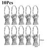 10Pcs Toothed Curtain Clips Non-Slip Flexible Curtain Hanging Ring Metal Heavy Duty Clothespin Clips for Curtains and Laundry