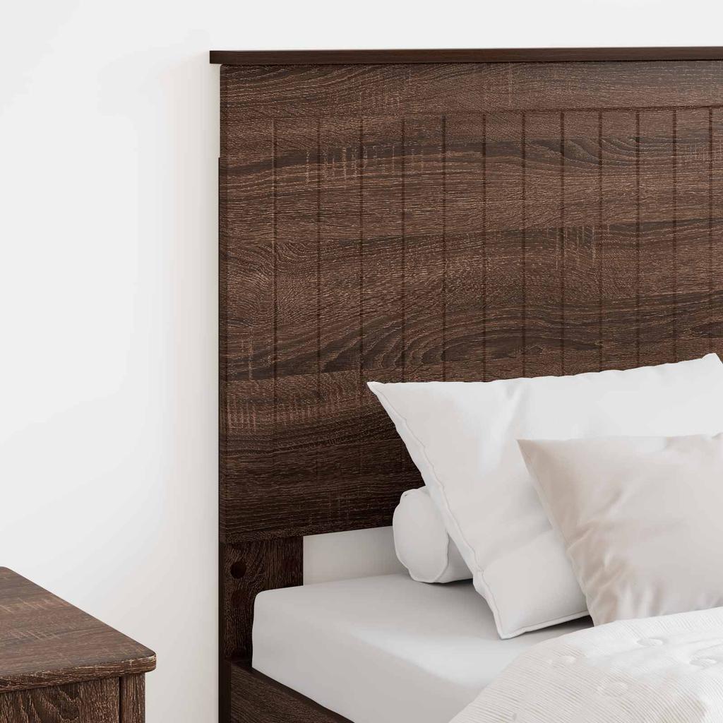 Headboard in Brown Oak Look 75 cm Wood Based Material