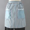 Summer Thin Short Apron Women Cooking Dirt Resistant Household Kitchen Cleaning Tools Simple Restaurant Pinafore Pocket Portable