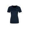 Asics Round Neck Pullover Comfortable Breathable Short Sleeve T-Shirt Women Tops Dark-Blue 2012C697-405