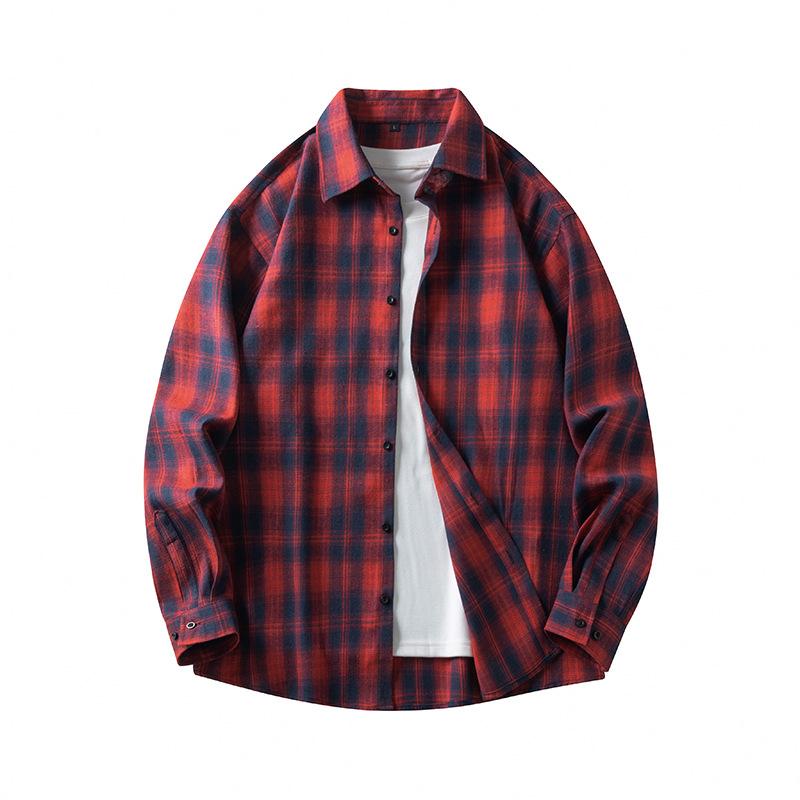 Autumn New Trendy Plaid Long-sleeved Shirts for Men and Women, Korean Style Loose Casual Jackets, Versatile Shirts for Couples