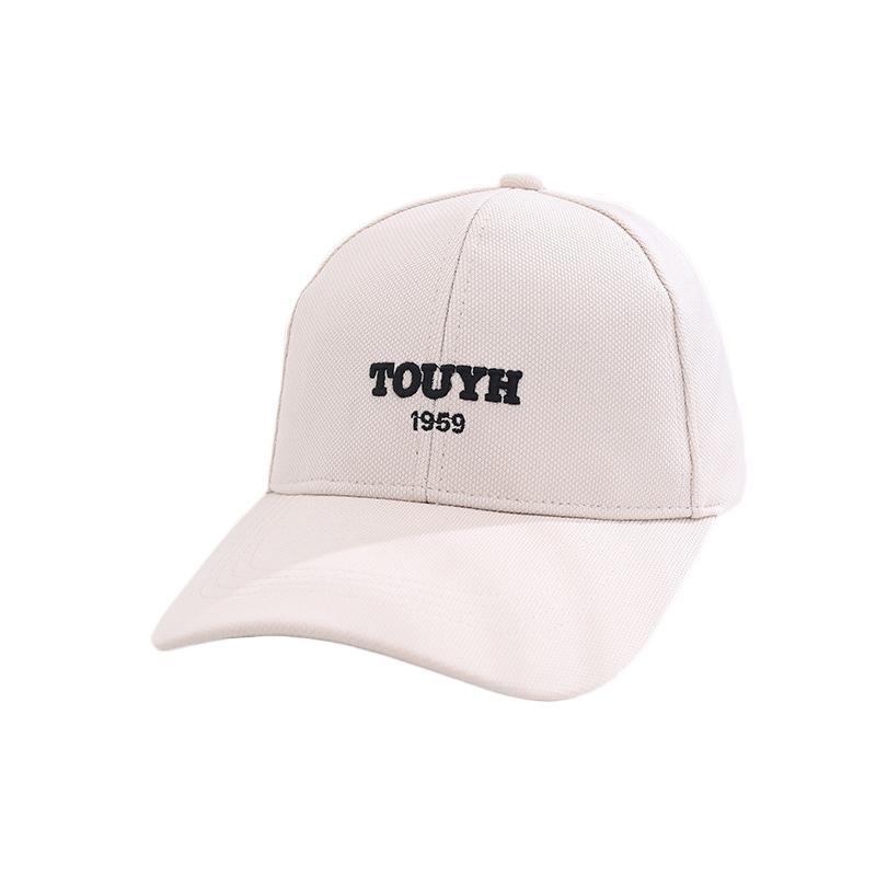 Deep Top Lengthened Along Embroidered Letters Baseball Cap Women'S Spring And Summer Versatile Face Small Wide Brim Peaked Cap Men