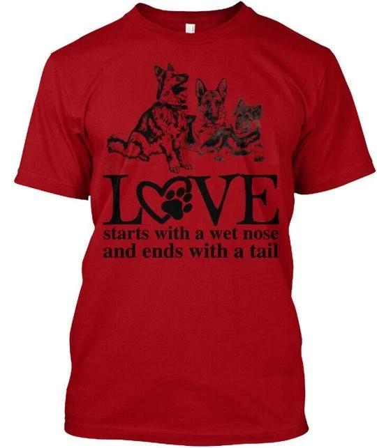 German Shepherd Love Start TTshirt Made in the USA Size S to 5XL L