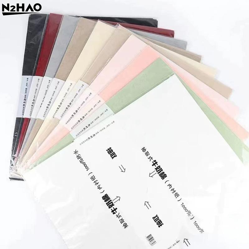 38pcs Milk Cotton Tissue Paper Florist Flower Wrapping Paper DIY Handmade Bouquet Crafts Gifts Packaging Wedding Party Supplies