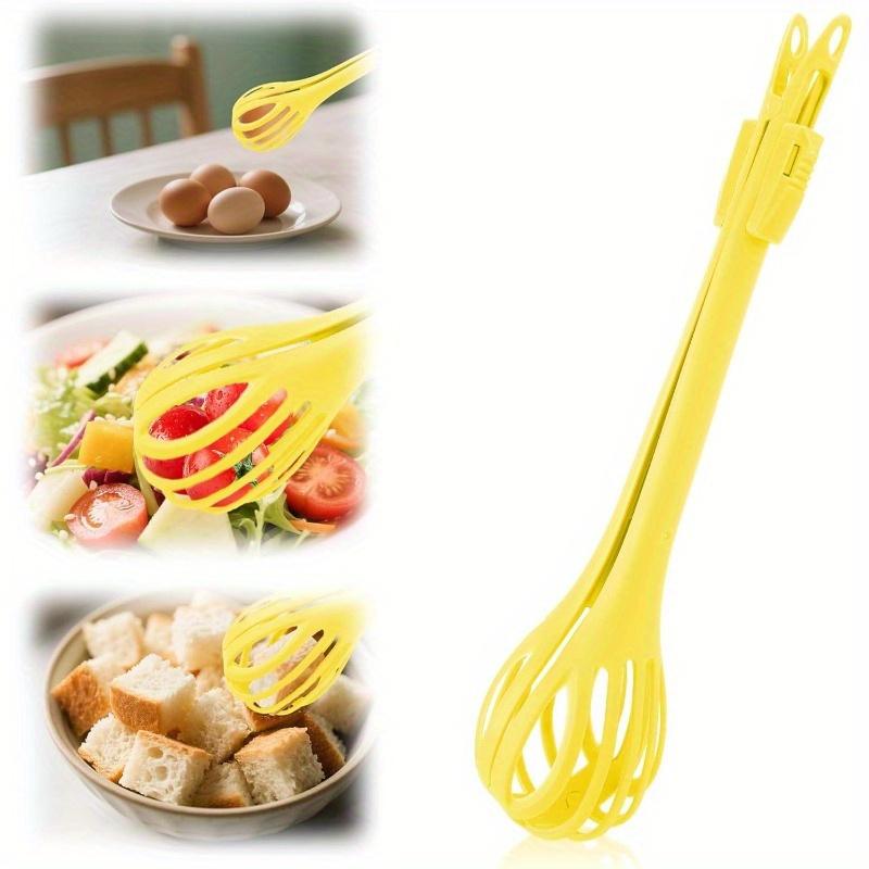 3-In-1 Multifunctional Egg Beater Egg Whisk Hand Mixer Milk Pasta Tongs Food Clips Mixer Manual Stirrer Kitchen Cream Bake Tool