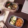 Children Bento Box Reusable Food-Grade Large Capacity Compartment Box Water Fillable Thermal Stainless Steel Insulated