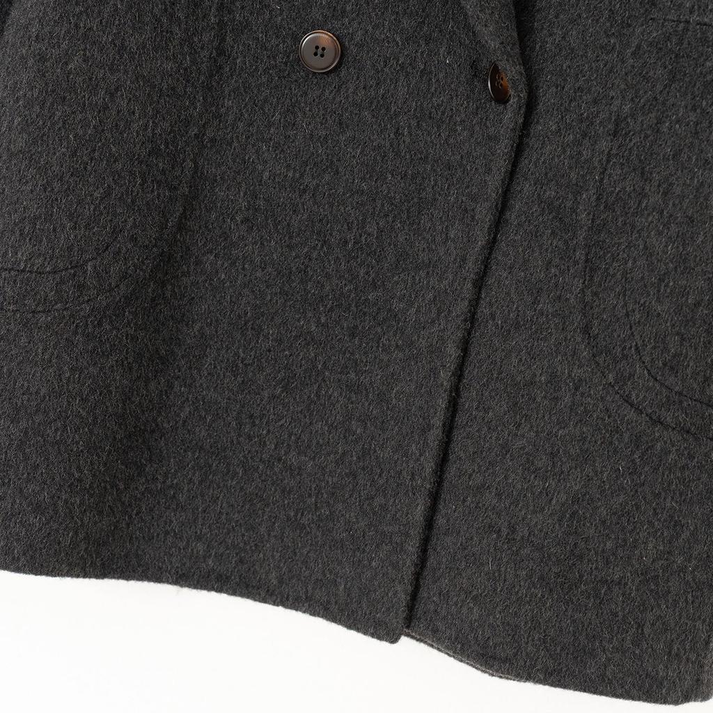 Gray Double-Sided Cashmere Coat - Korean Style Mid-Length Outerwear for Autumn/Winter