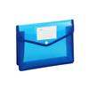 Document File Folder A4 Size Expandable File Organizer with Button Closure Transparent Office Storage Bag with Index Label for Filing