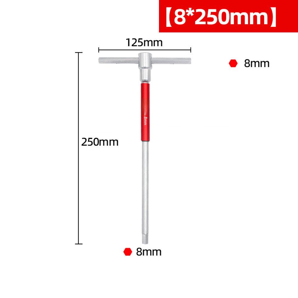 Extended T-Socket Wrench Screwdriver T Type Hex Spanner 2-10mm Chromium Vanadium Steel For Mechanical Repair Hand Tool