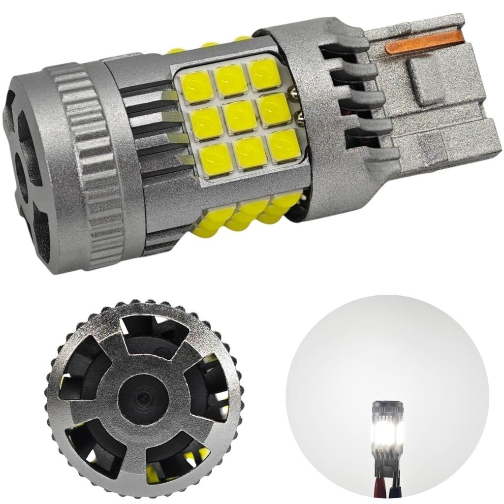 2 szt W21W LED 7440 żarówka 12-24V bez błędu 2200lm biała mocne światło