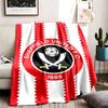Sheffield United Football Club Theme Blanket Suitable For The Sofa Camping And Travel Made Of Soft Flannel Material An Ideal Gift For Occasions Such A