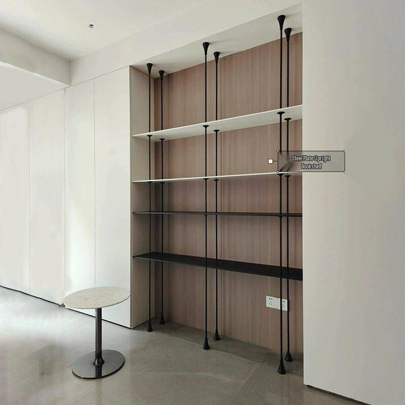 Stainless Steel & Aluminum Wall-Mounted Display Shelf
